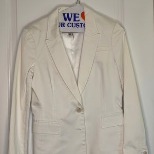 Banana Republic White Cotton Blazer size 4